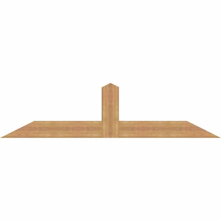 Ekena Millwork Portland Smooth Timber Gable Bracket, Western Red Cedar, 72"W x 18"H x 3 1/2"D x 5 1/2"F, 6/12 Pitch GBW072X18X0406POR00SWR